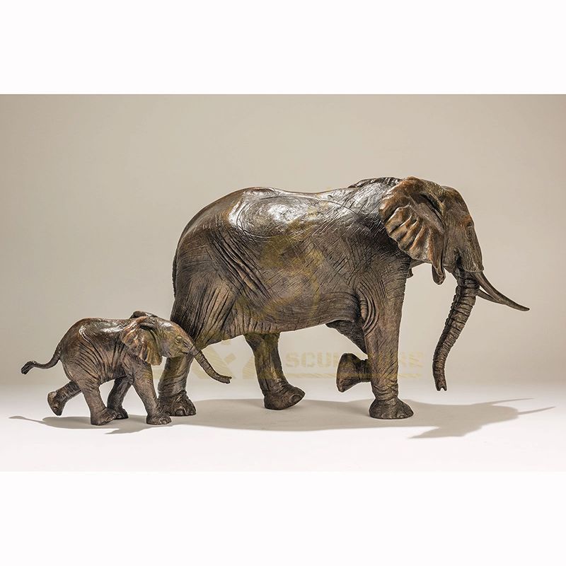 Bronze Garden Statue Custom Large Metal Bronze Elephant Sculpture