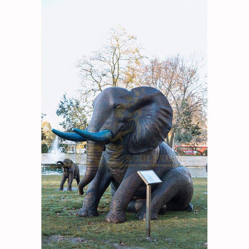 Large Size Outdoor Bronze Elephant Sculpture