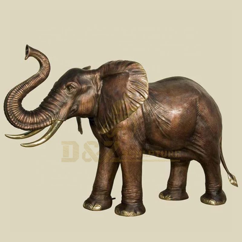 Popular Custom Life Size Bronze Elephant Sculpture
