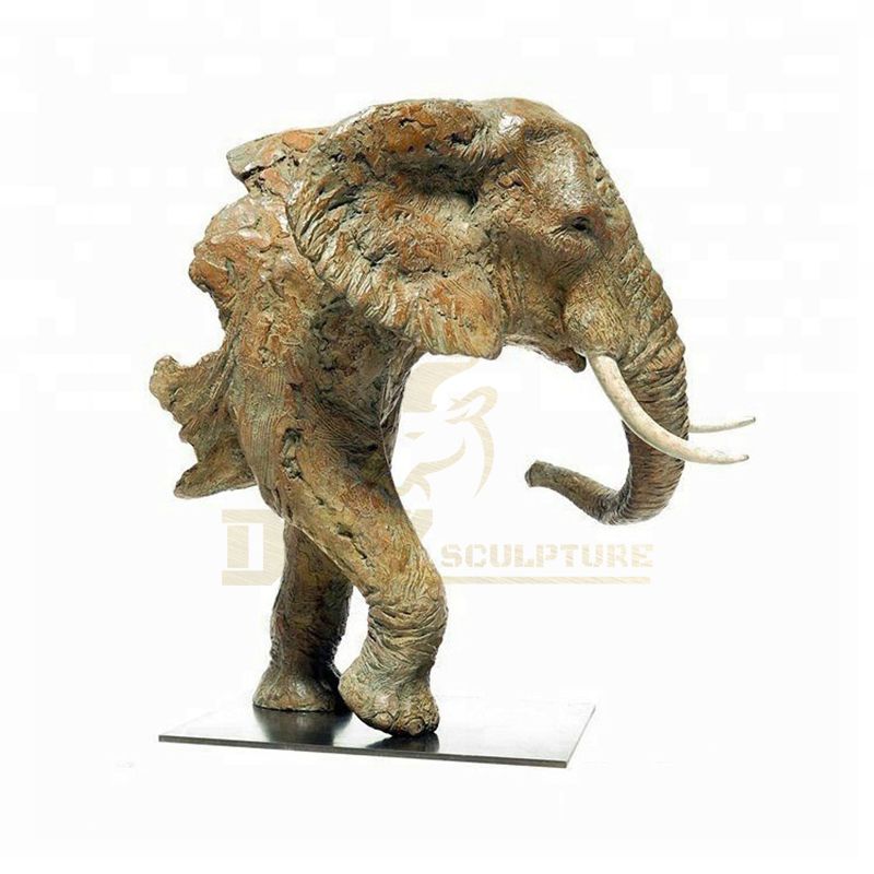 Antique Style Bronze animal Elephant Head Statue for Garden