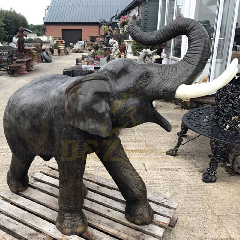 Outdoor Square cast garden animal elephant statue