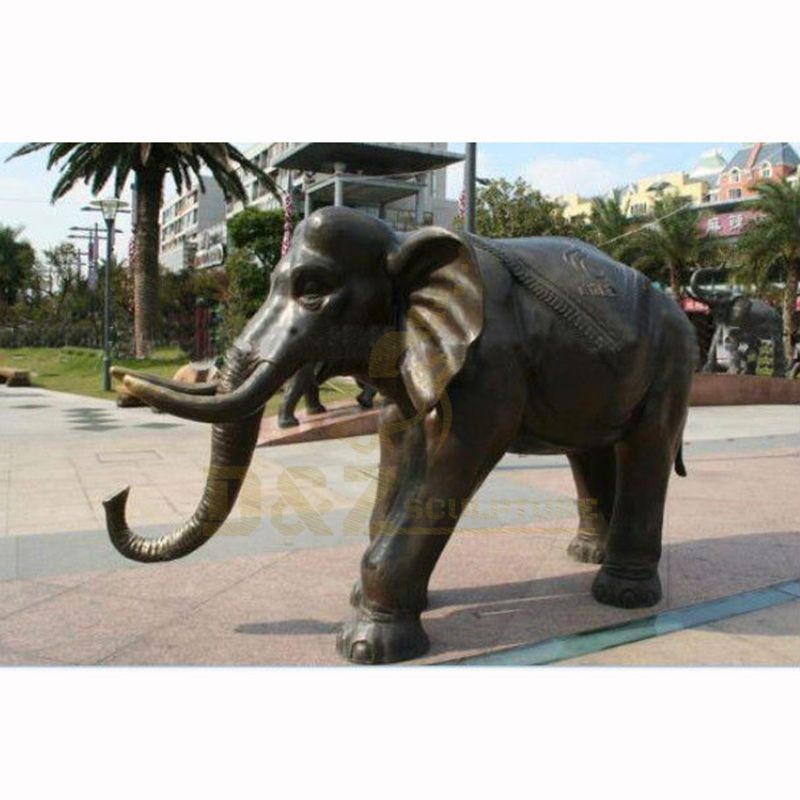 Life Size Outdoor Metal Elephant Bronze Statue Garden Sculpture