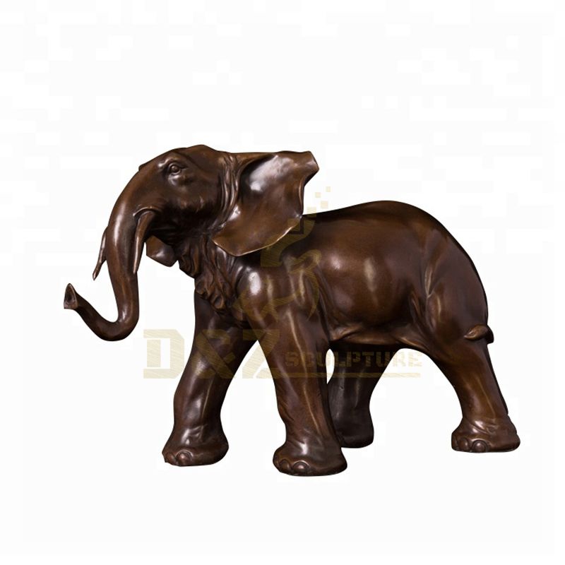 Outdoor antique life size bronze elephant sculpture