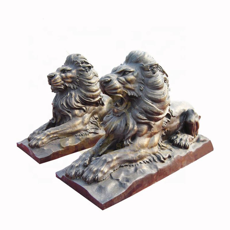 Life Size Garden Decoration Metal Brass Lion Statue