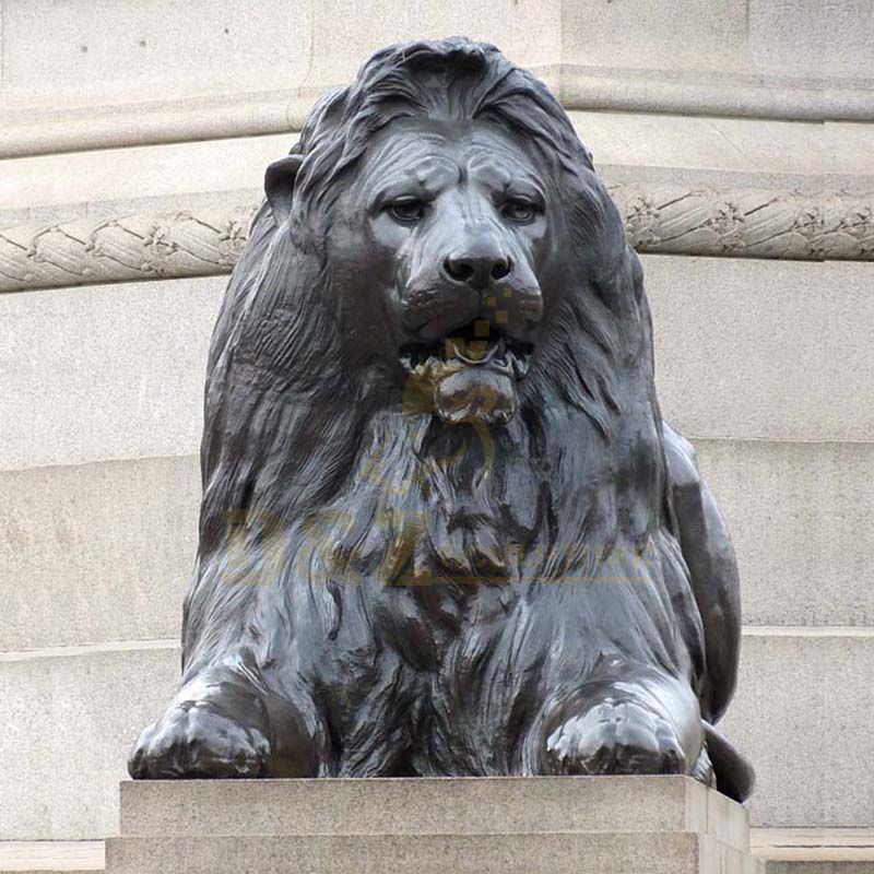 Lifesize Bronze Animal Statues Brass Lion Sculpture