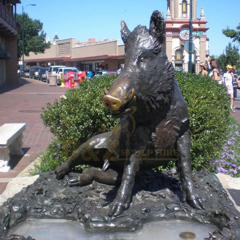 High Quality Famous Brass Wild Boar Sculpture