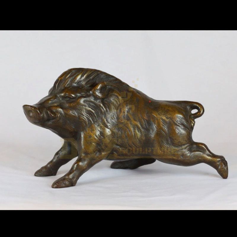 High Quality Famous Brass Wild Boar Sculpture