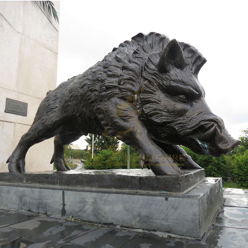 Life Size Garden Decoration Bronze Wild Boar Sculpture