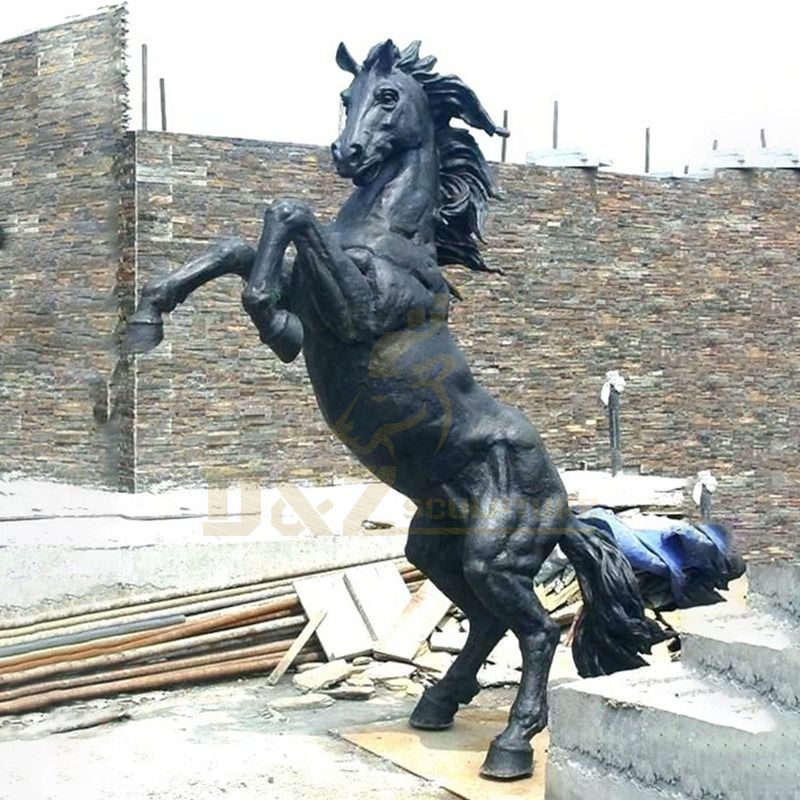 Life Size Bronze Jumping Horse Sculpture for Garden Decoration