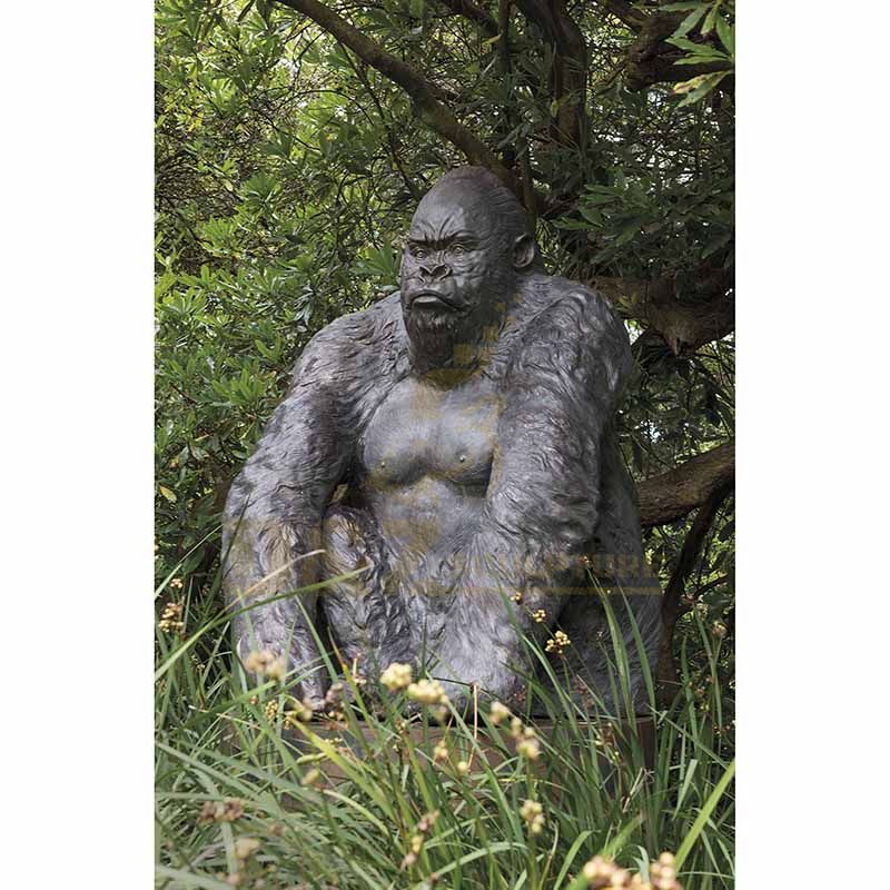 Large Bronze Gorilla Sculpture