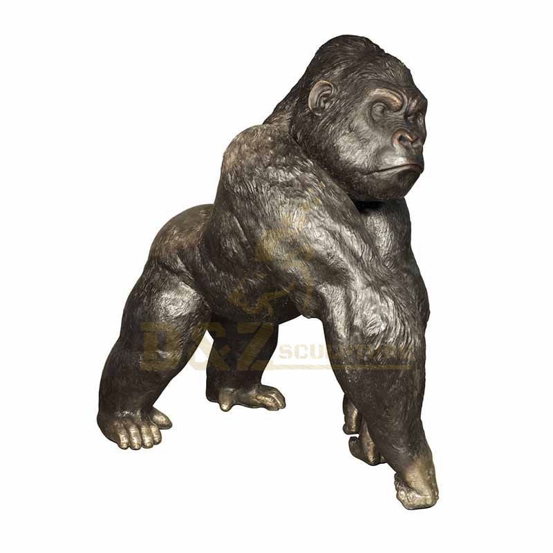 Large Size Animal Bronze Gorilla Sculpture For Decoration