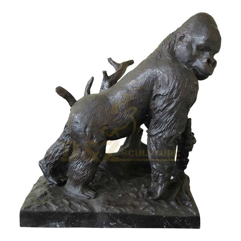 Life Size Whole Sale Bronze Cast Animal Gorilla Statue