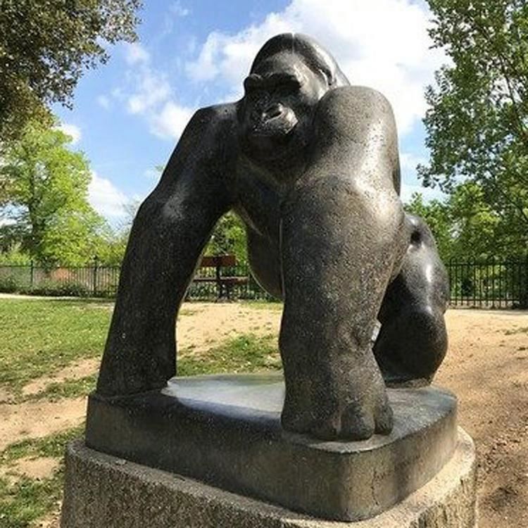 Outdoor Large Size Bronze Gorilla Statue