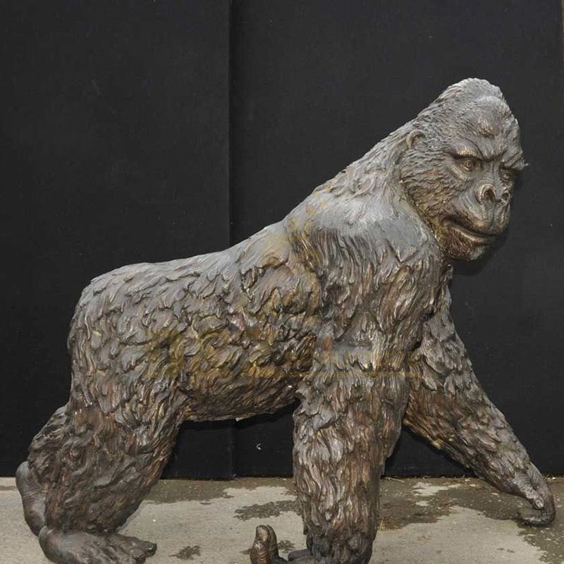 Professional Classic Custom Lifelike Bronze Gorilla Statue