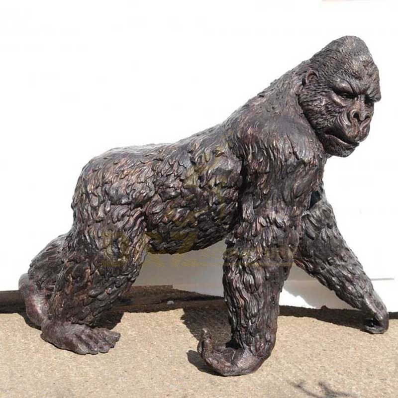 Outdoor Decoration Bronze Gorilla Sculpture