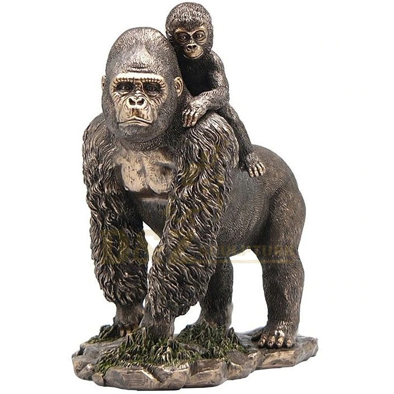 Park Decoration Antique Brass Gorilla Statue For Sale