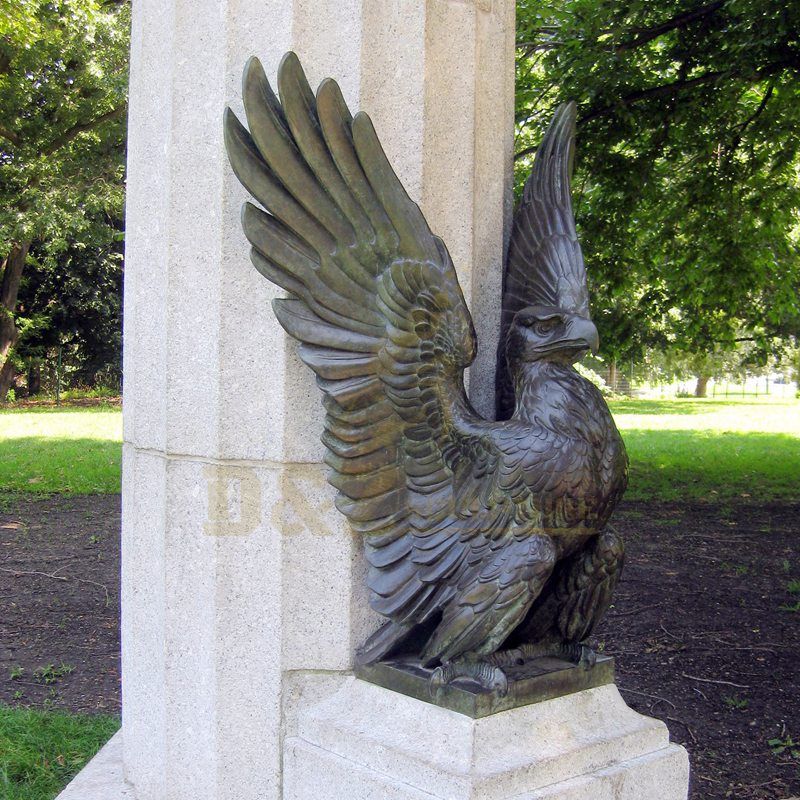 Life Size Bronze Brass Eagle Sculpture