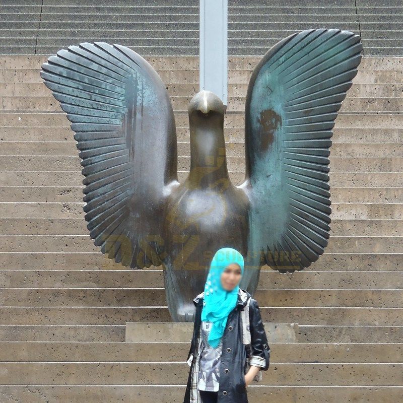 Custom Made Life Size Brass Flying Bronze Eagle Sculpture