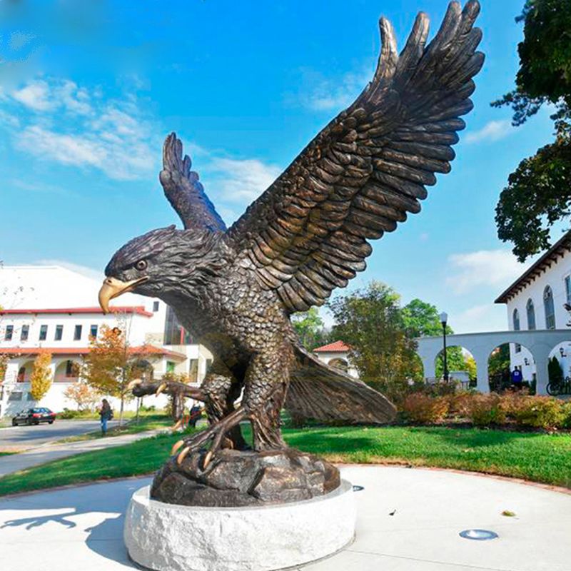 Large Size Statues Metal Material Bronze Eagle Sculpture