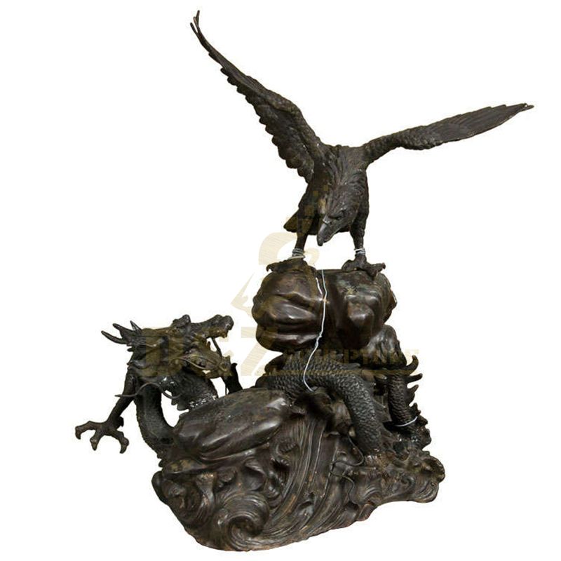 Popular garden decor bronze flying bird eagle sculptures