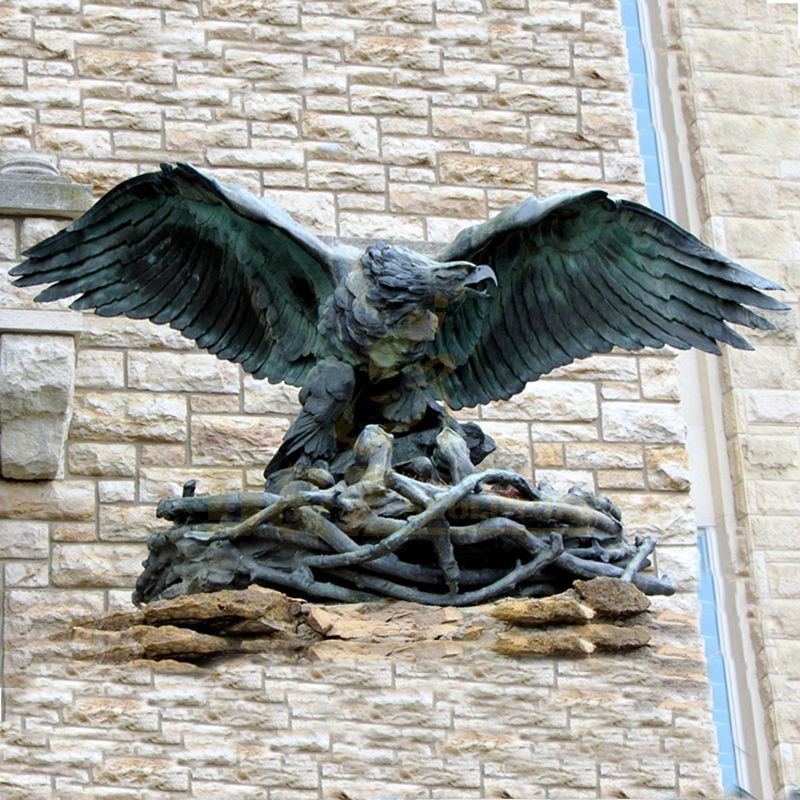 Outdoor Modern Wall Art Sculpture Bronze Eagle Sculpture