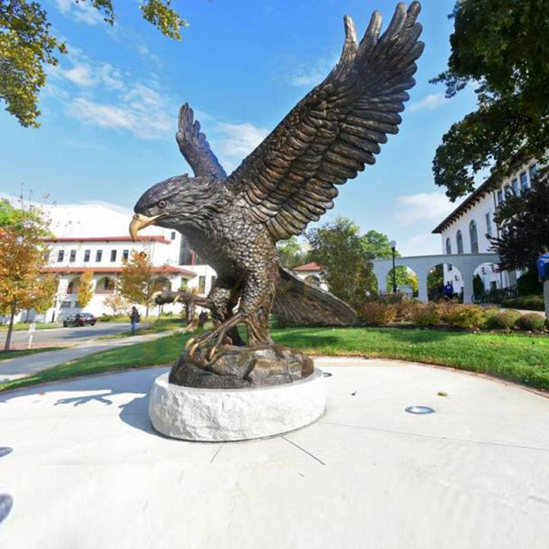 Cast Metal Bird Bronze Eagle Sculpture Garden Decoration
