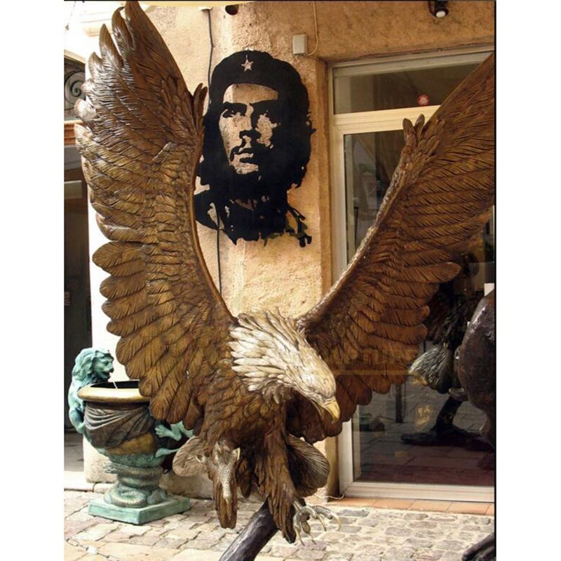 Outdoor Large Bronze Casting Eagle Bird Sculpture