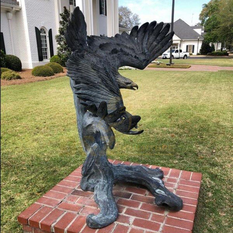 Large Brass Eagle Statue Art Bronze Animal Bird Sculpture Eagle Statue