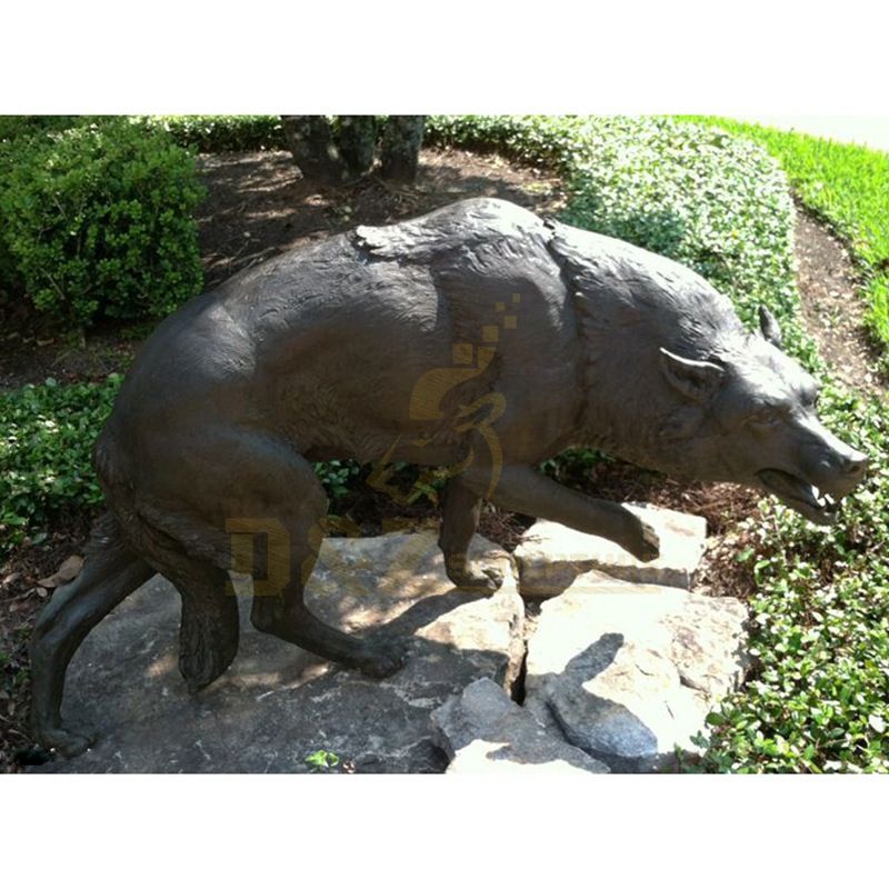 Outdoor Decoration Life Size Bronze Wolf Sculpture Statue