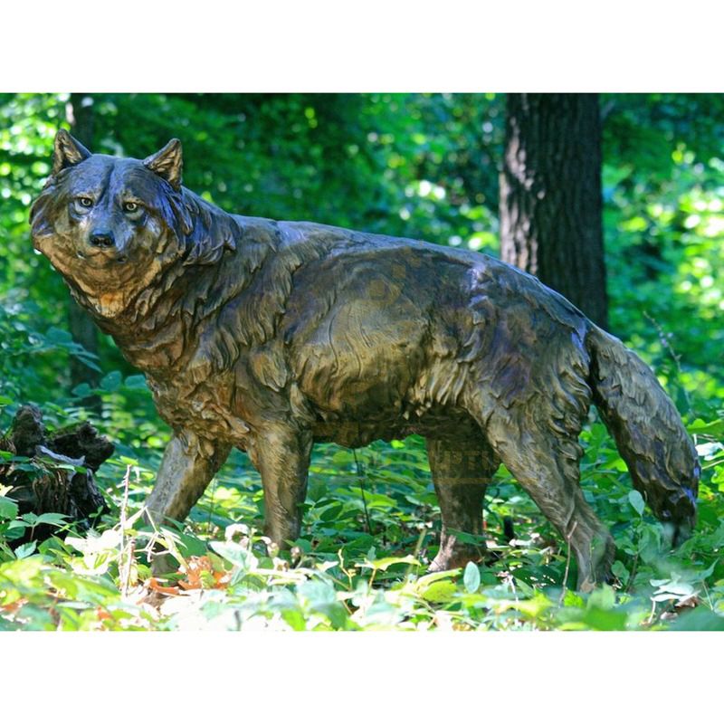 China Manufactory sculptures High quality the best art bronze wolf statue for outdoor