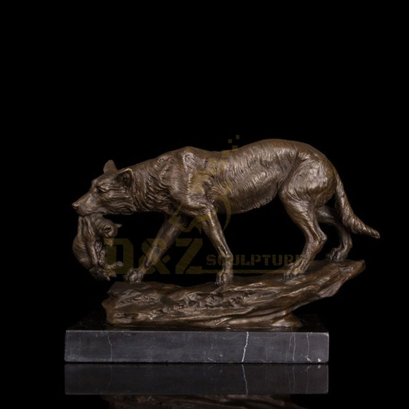 Bronze Life Size Wolf Statues Animal Sculptures