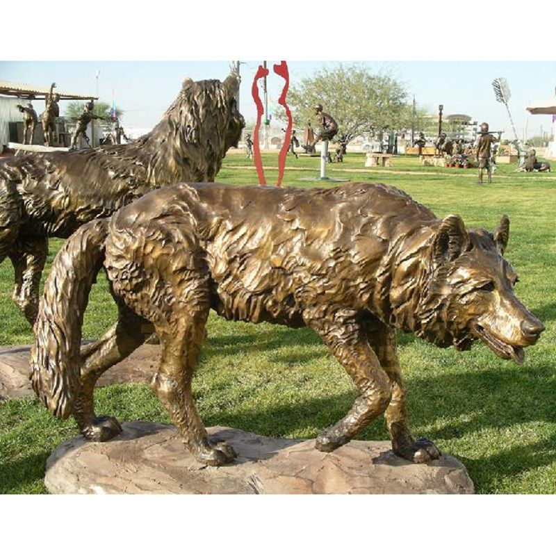 Hot Sale Garden Decoration Bronze Wolf Sculpture