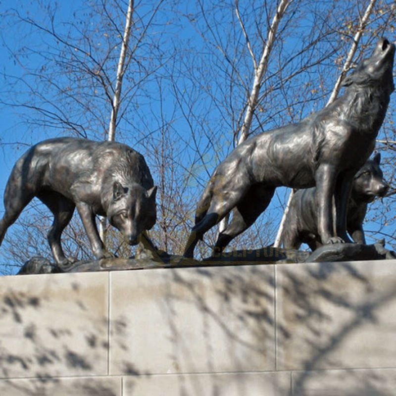Best Bronze Animal Wolf Statue For Sale