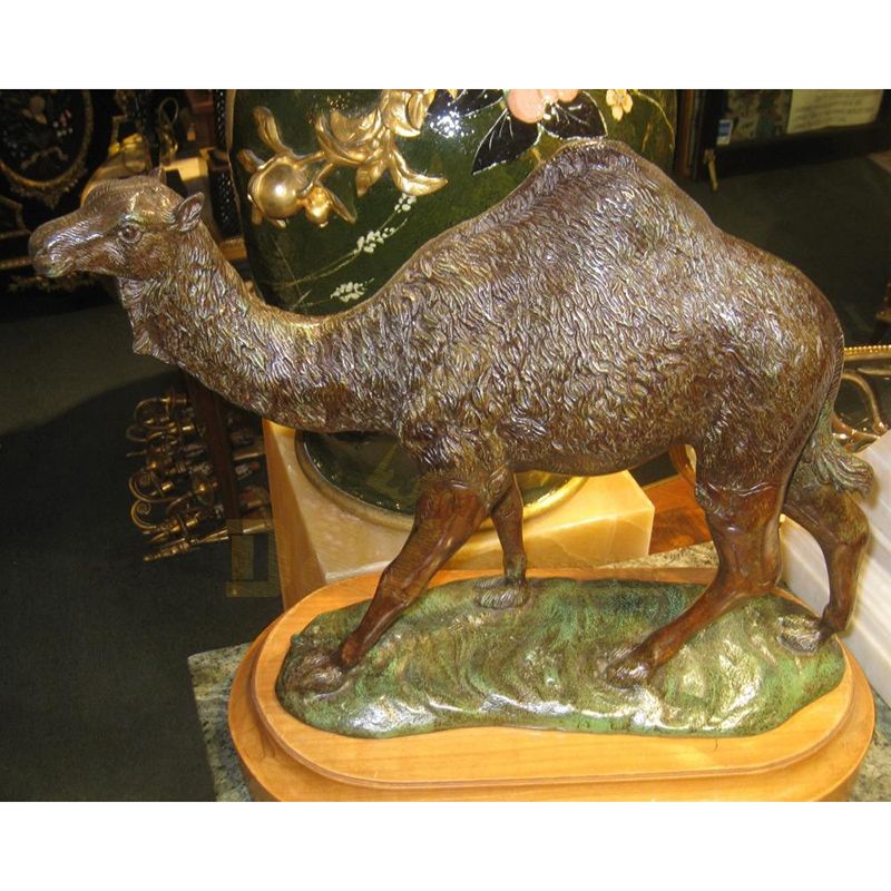 Home Decoration Garden Cast Animal Bronze Life Size Camel Standing Statue