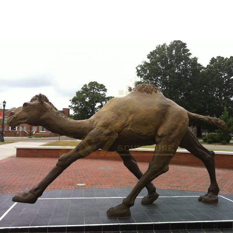 High Quality Outdoor Garden Animal Statue Life Size Bronze Camel Sculpture