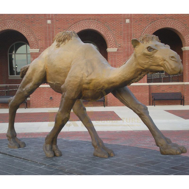 Home Decoration Garden Cast Animal Bronze Camel Standing Statue