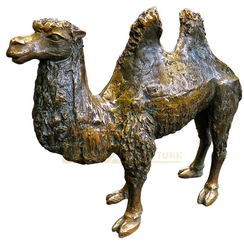 Outdoor Garden Metal Art Animals Decorative Life Size Camel Bronze Statue