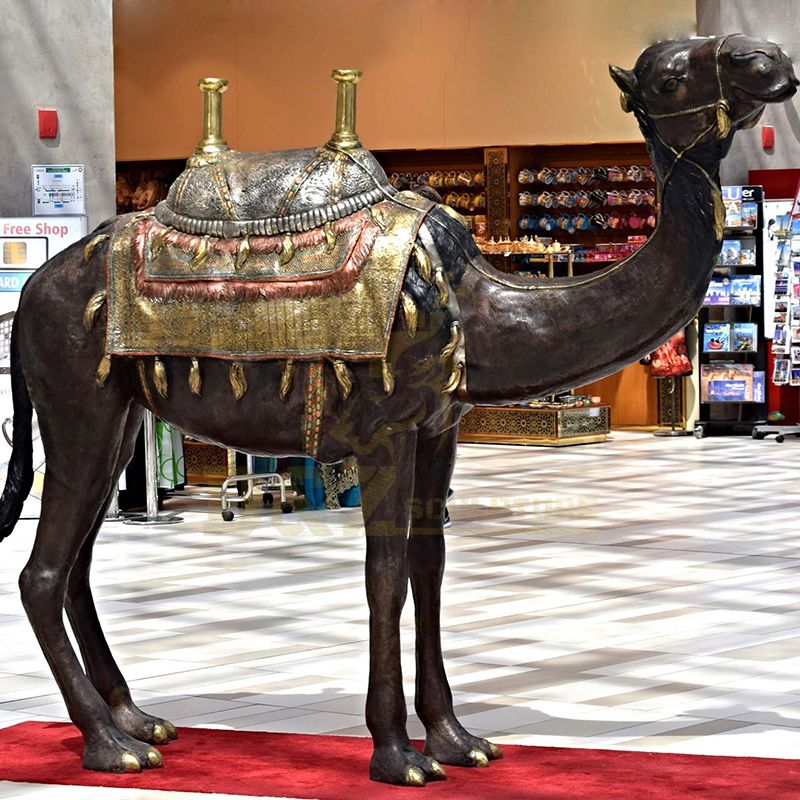 Outdoor Hotel Decor Bronze Outdoor Garden Camel Sculpture