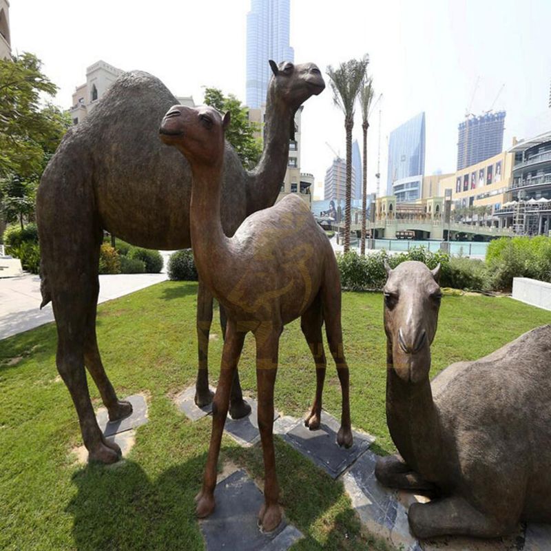 Custom Design Garden Decor Metal Bronze Camel Statue