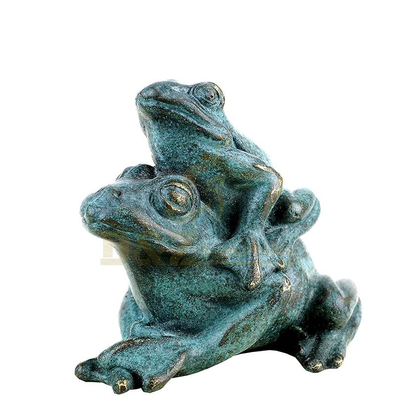 Life Size Handcraft Bronze Frog Sculpture For Outdoor Garden Decoration