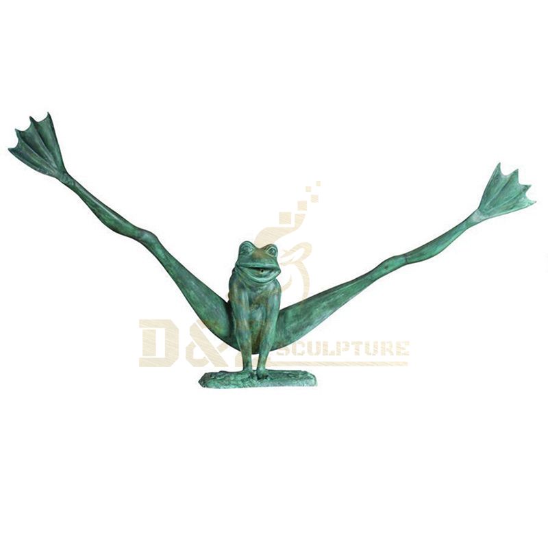 New Design Supplier Bronze Yoga Frog Sculpture
