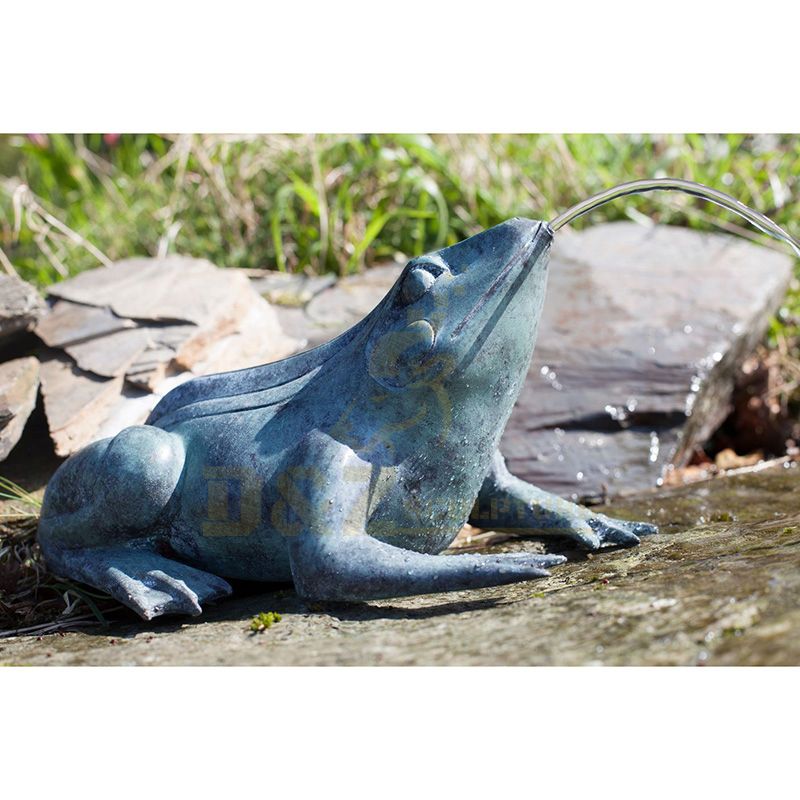 Lovely Garden Animal Statues Large Bronze Frog Sculpture for Sale