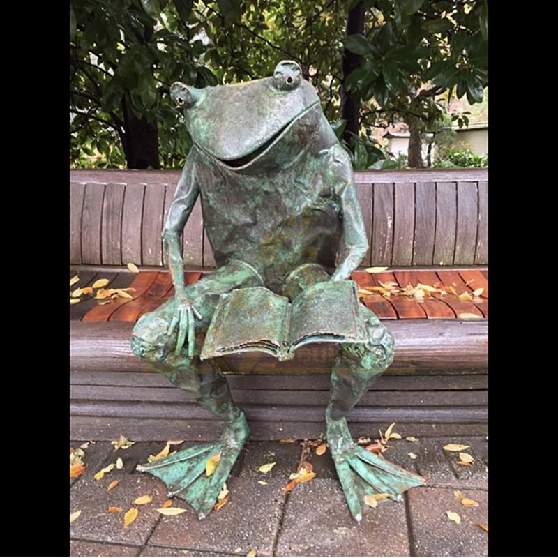 Decoration Life Size Bronze Ancient Animal Frog Statue