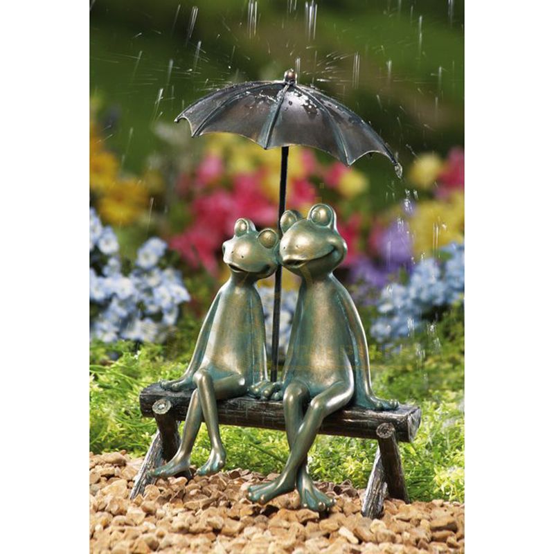 Couple Frog Bronze Statue for Outdoor Garden Decor