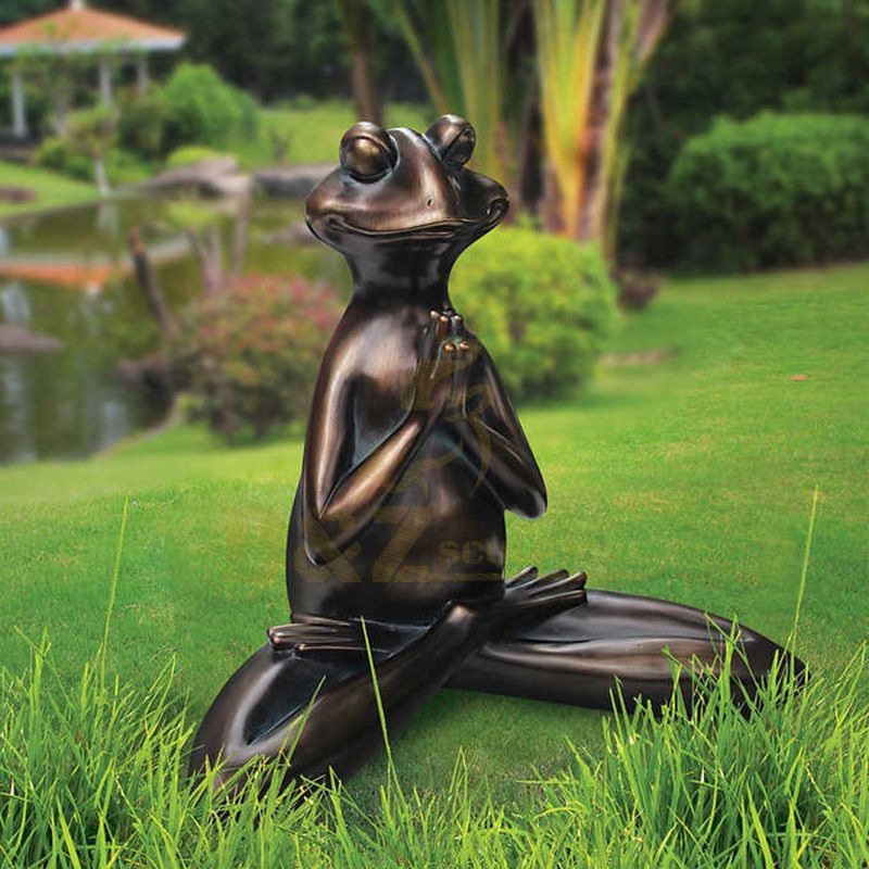 Decorative Metal Garden Bronze Frog Sculpture