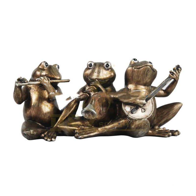 High quality life size garden metal bronze frog statue