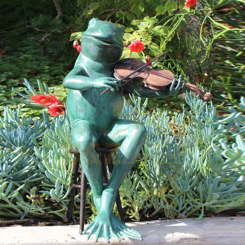 Handmade Home Decor Antique Bronze Animal Statue Frog Sculptures