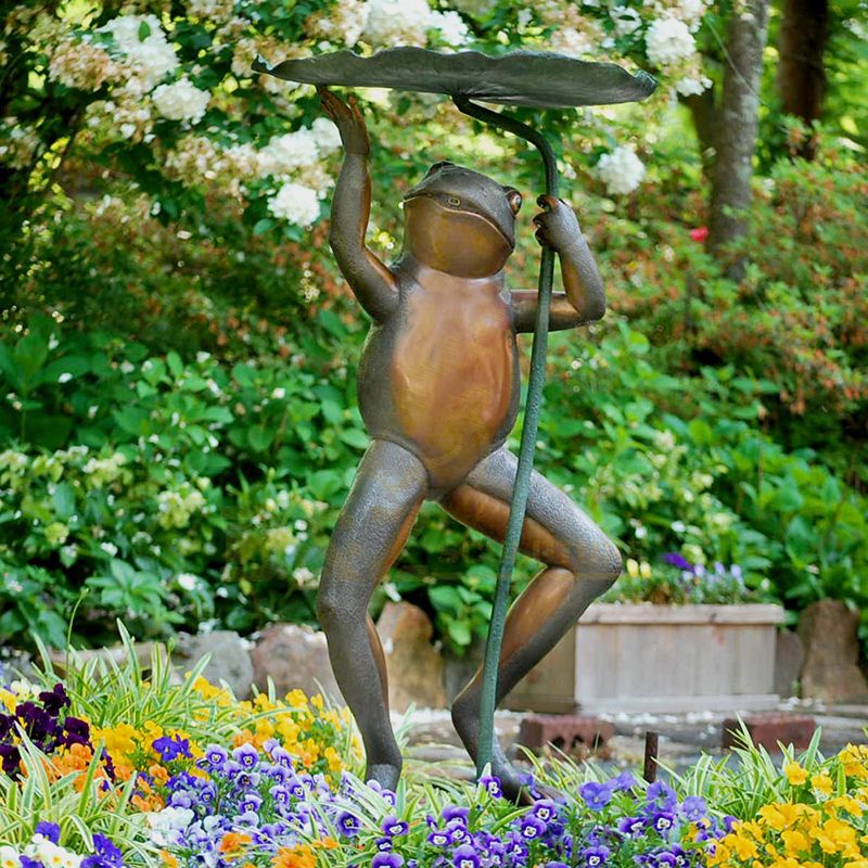 Garden Bronze Frog Statue For Sale