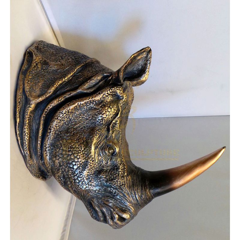 High Quality Metal Arts Bronze Animal The Rhino Rhinoceros Statue Sculpture