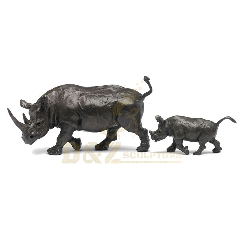 China Handicraft Delicate Art Power Copper Rhinoceros Sculpture